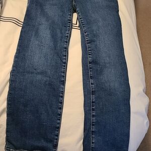 Good American Dark Blue Straight Leg Jeans